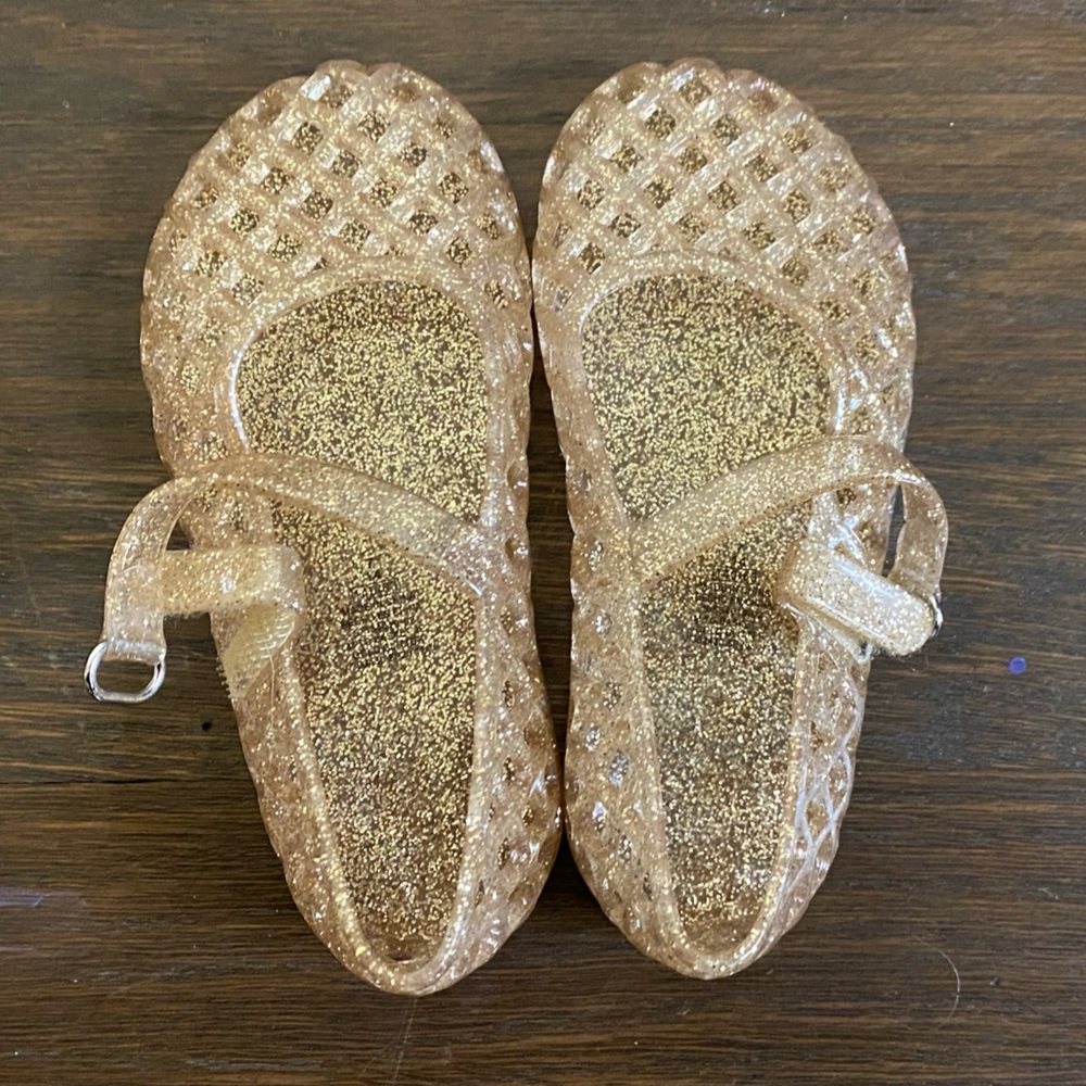 Jelly Sandals gold size 7